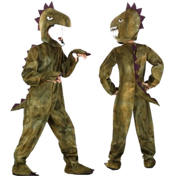 Rubies   Dinosaur Costume, Green Halloween Medium Youth Mask - Picture 1 of 15